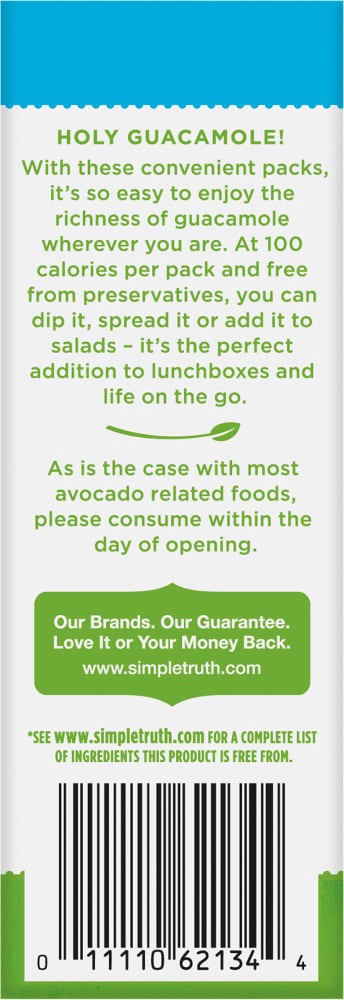 slide 4 of 4, Simple Truth Single Serve Traditional Guacamole, 4 ct; 2 oz