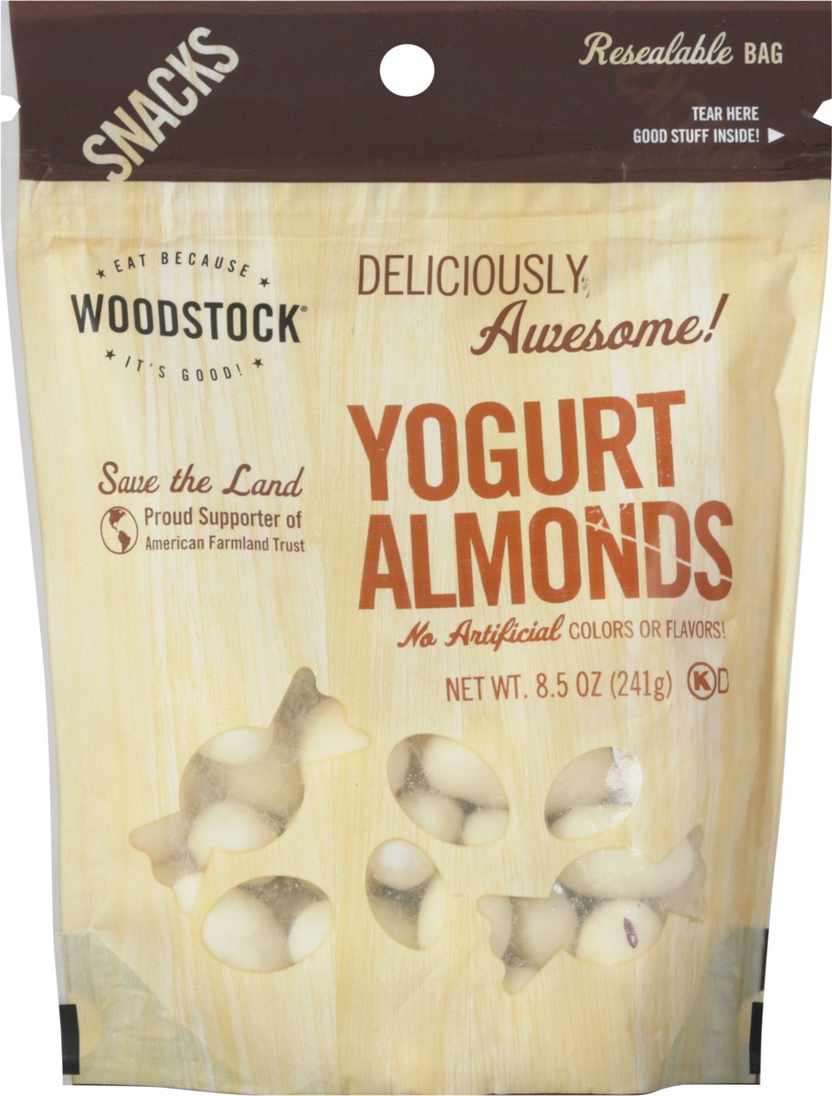 slide 6 of 13, Woodstock Yogurt Almonds 8.5 oz, 8.5 oz