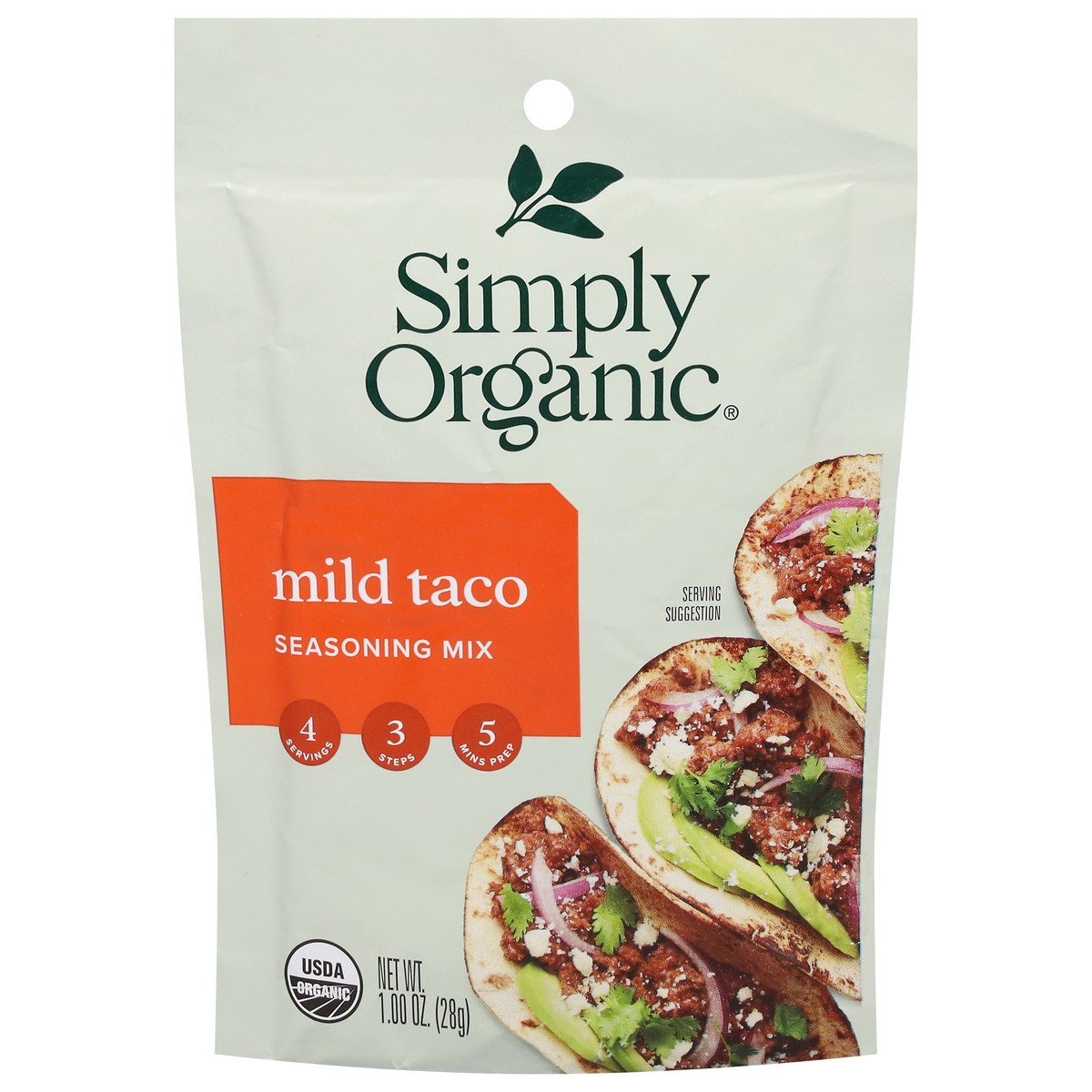 slide 1 of 9, Simply Organic Mild Taco Seasoning Mix, 1 oz