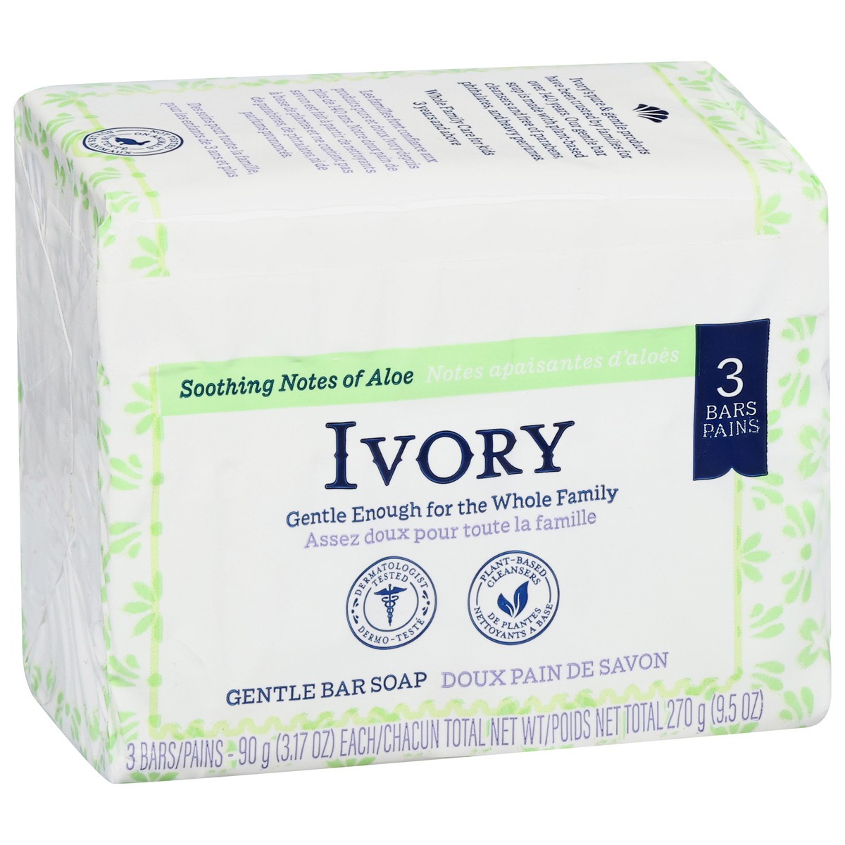 slide 4 of 16, Ivory Gentle Soothing Notes of Aloe Bar Soap 3 - 3.17 oz Bars, 1 ct