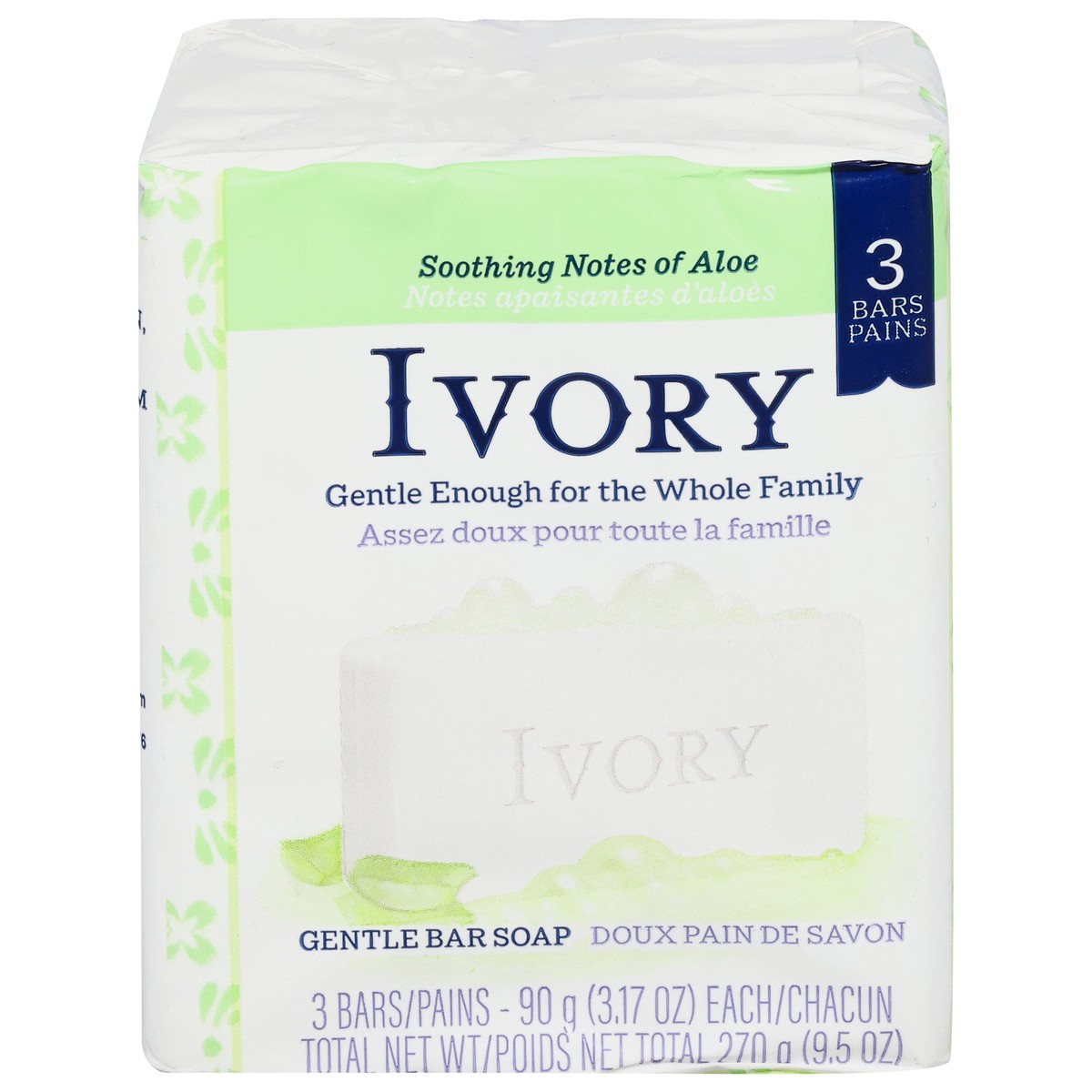 slide 13 of 16, Ivory Gentle Soothing Notes of Aloe Bar Soap 3 - 3.17 oz Bars, 1 ct