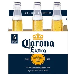 Corona Extra Mexican Lager Beer, 6 pk 12 fl oz Bottles, 4.6% ABV
