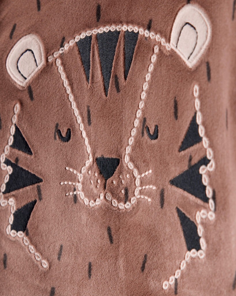 slide 2 of 3, Carter's Carters Toddler Boy Tiger Print DreamPlush Long-Sleeve Snug Fit 2-Piece Pajamas - Brown Brown 4T, 2 pc