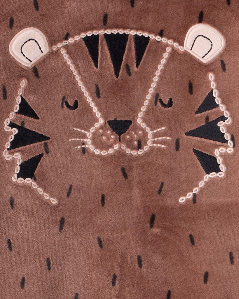 slide 3 of 3, Carter's Carters Toddler Boy Tiger Print DreamPlush Long-Sleeve Snug Fit 2-Piece Pajamas - Brown Brown 4T, 2 pc