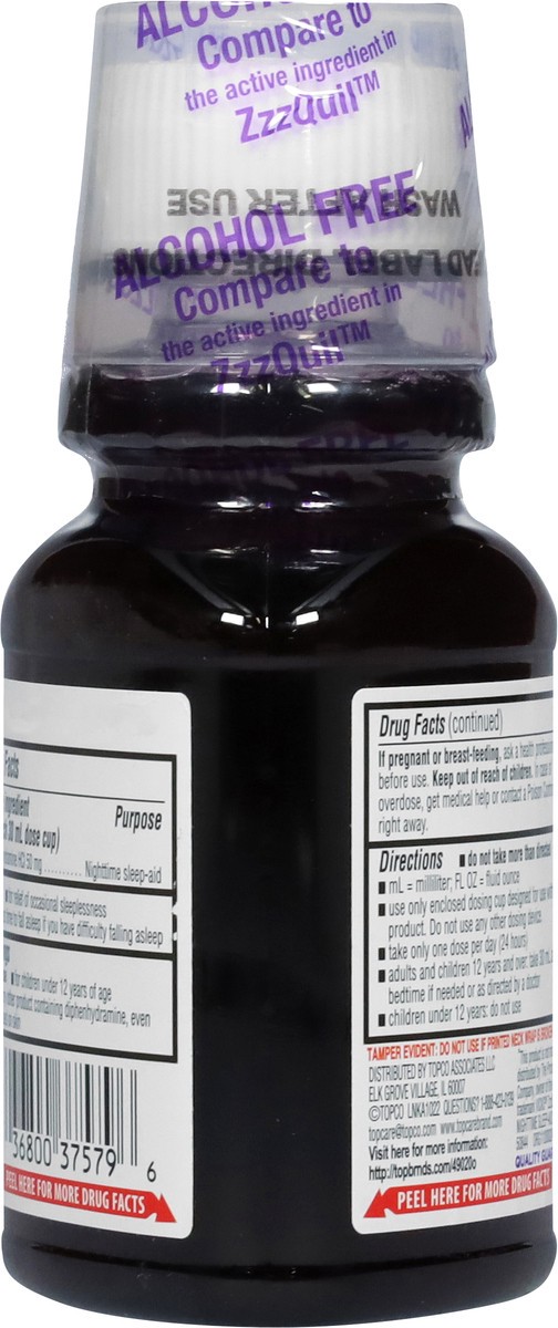 slide 6 of 9, TopCare Health 50 mg Berry Flavor Nighttime Sleep Aid 6 fl oz, 6 fl oz