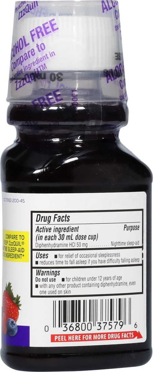 slide 9 of 9, TopCare Health 50 mg Berry Flavor Nighttime Sleep Aid 6 fl oz, 6 fl oz