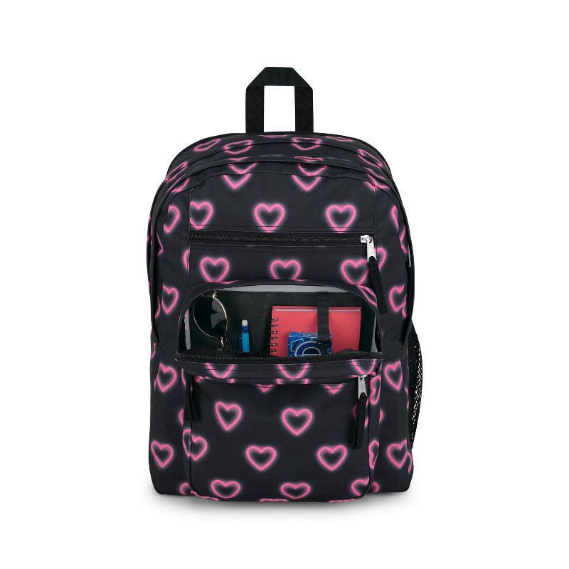 slide 3 of 8, JanSport Big Student 17.5" Backpack - Happy Hearts Black, 1 ct