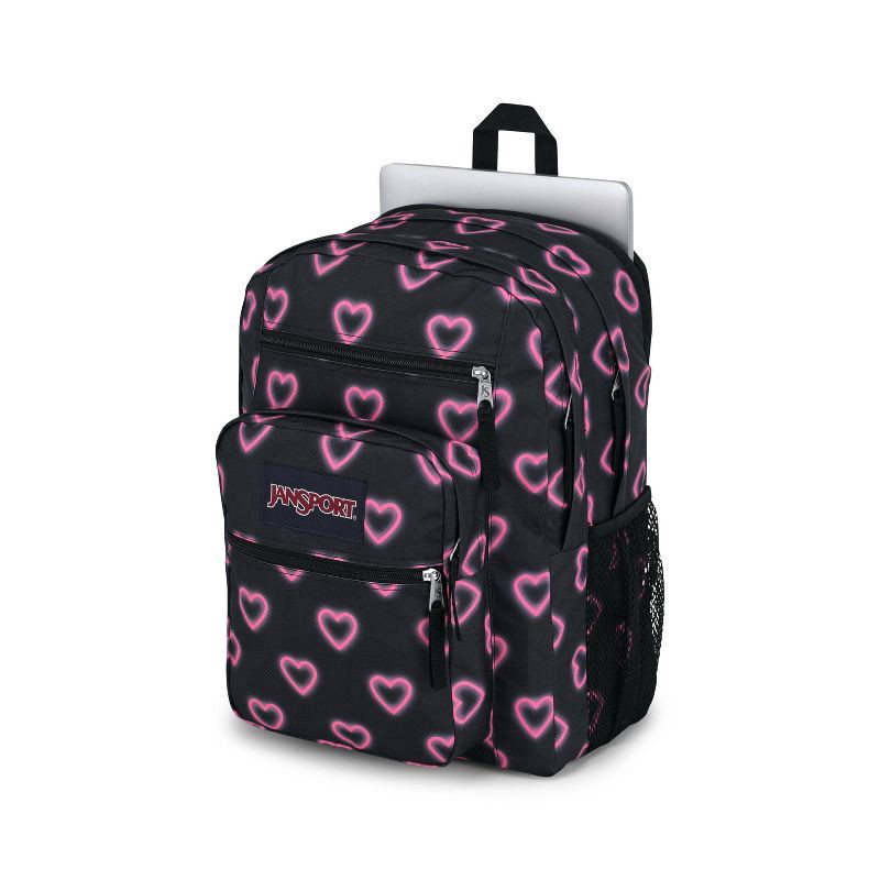 slide 2 of 8, JanSport Big Student 17.5" Backpack - Happy Hearts Black, 1 ct