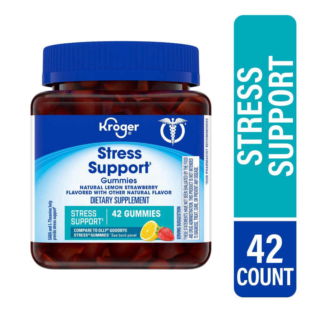 slide 5 of 5, Kroger Stress Support Gummies, 42 ct