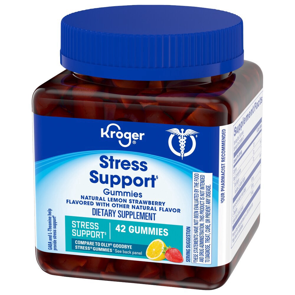 slide 4 of 5, Kroger Stress Support Gummies, 42 ct