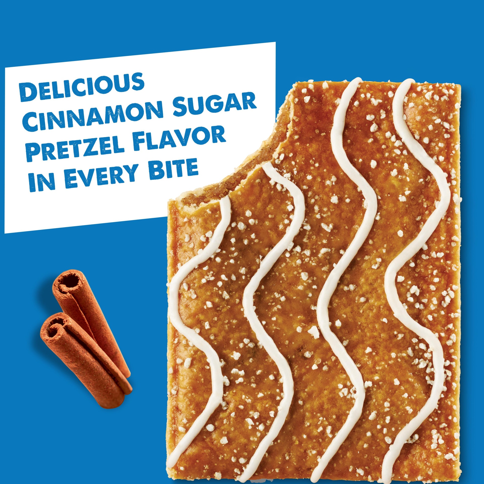 slide 6 of 7, Kellogg's Pop-Tarts Pretzel Toaster Pastries, Breakfast Foods, Cinnamon Sugar Drizzle, 13.5 oz