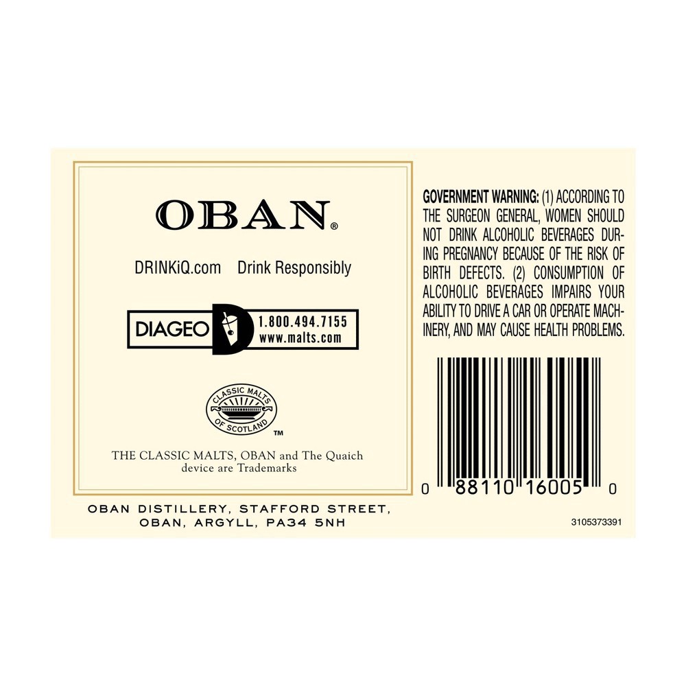 slide 7 of 8, Oban 14 Year Old Single Malt Scotch Whisky, 750 ml