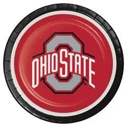 Creative Converting Ohio State Buckeyes University Paper Plates