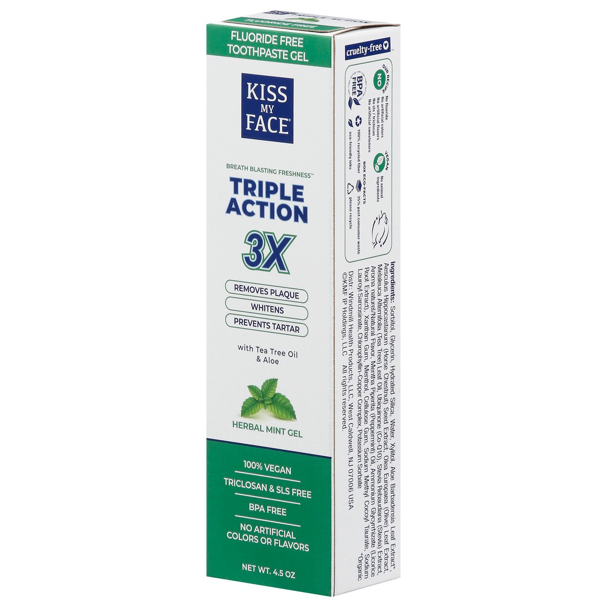 slide 3 of 14, Kiss My Face Toothpaste Triple Action Cool Mint Gel - 4.5 Oz, 4.5 oz