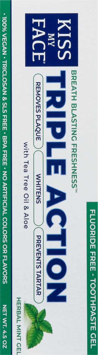 slide 4 of 14, Kiss My Face Toothpaste Triple Action Cool Mint Gel - 4.5 Oz, 4.5 oz