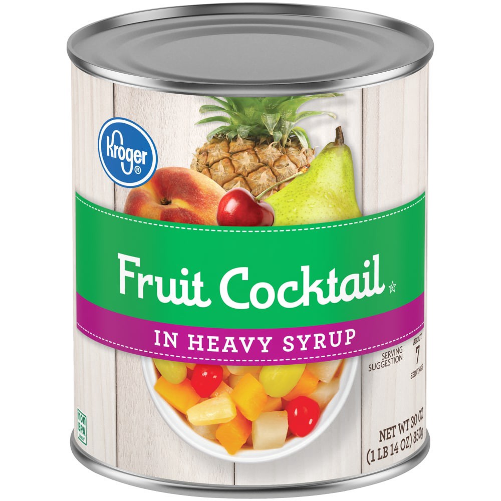 slide 3 of 3, Kroger Fruit Cocktail In Heavy Syrup, 30 oz