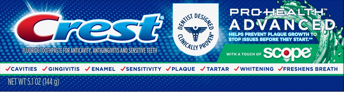 slide 3 of 3, Crest Pro-Health Advanced Toothpaste Plus Scope (5.1oz), 1 ct