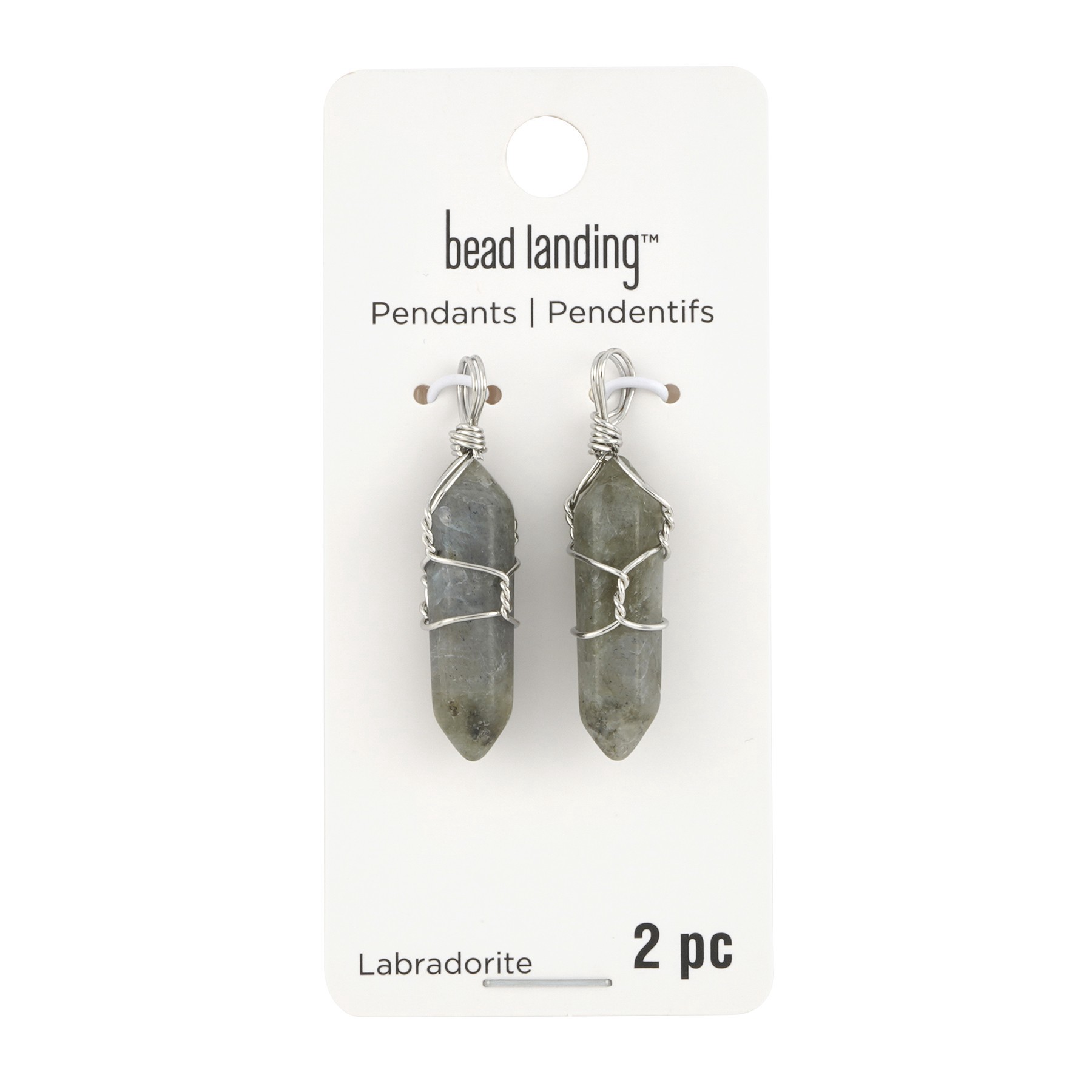slide 3 of 3, Gray Labradorite Prism Pendants, 2ct. By Bead Landing, 2 ct