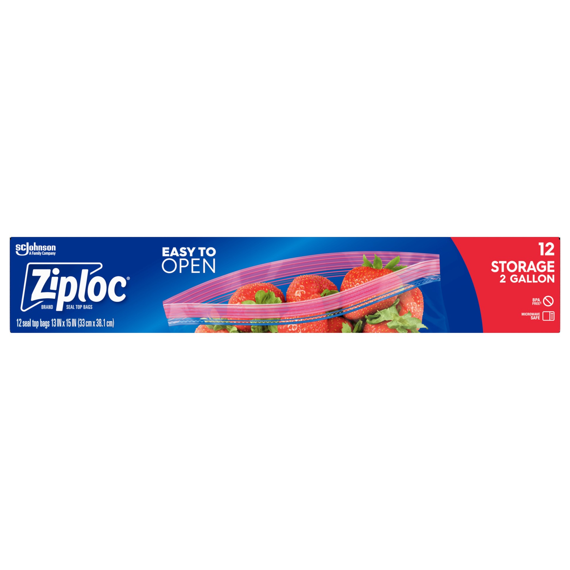 slide 1 of 4, Ziploc Storage Two Gallon Bags, 12 ct