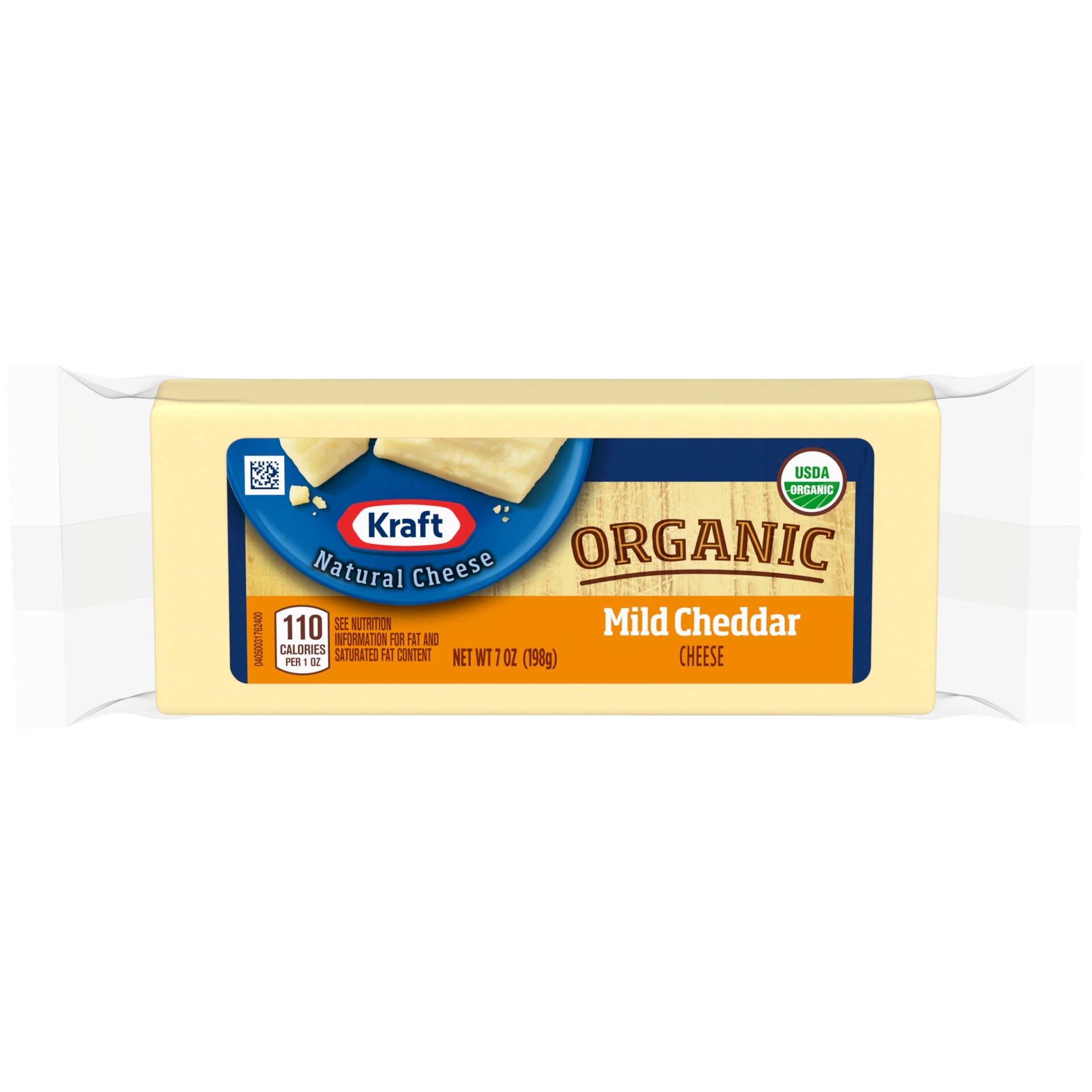 slide 1 of 6, Kraft Organic Mild White Cheddar Cheese Block, 7 oz