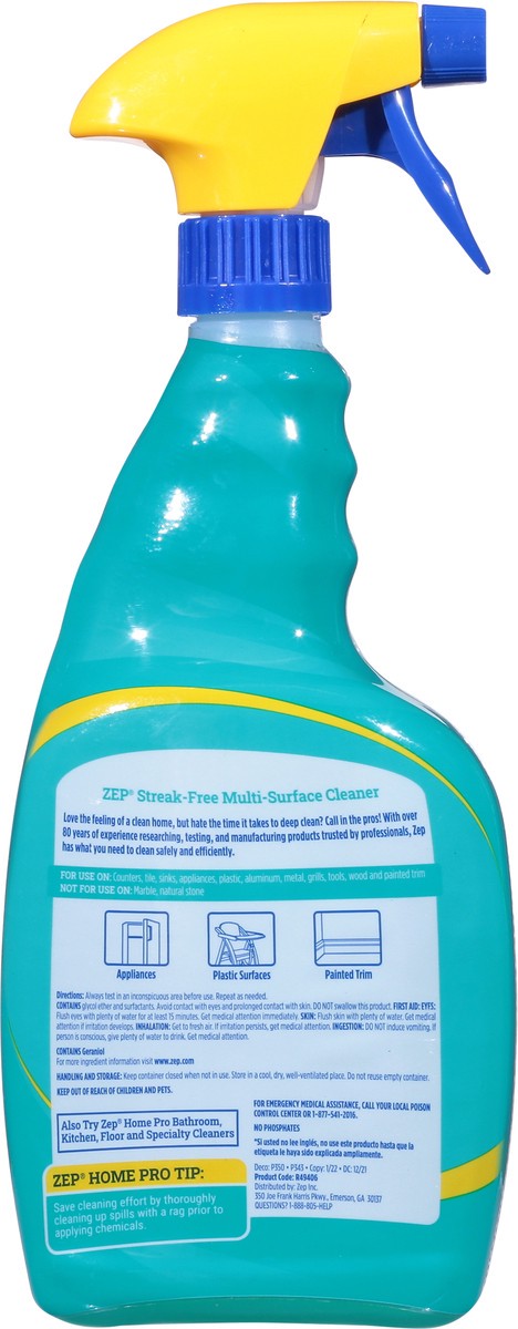 slide 2 of 11, Zep Multi Surface Streak Free, 32 oz