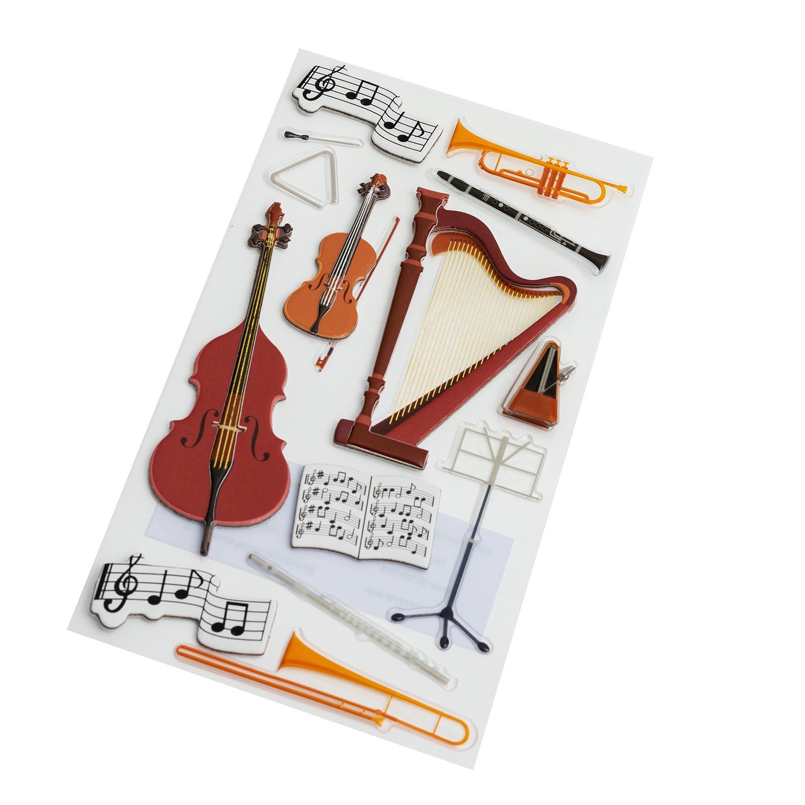 slide 4 of 5, Classical Music Dimensional Stickers By Recollections, 4 in x 8.5 in