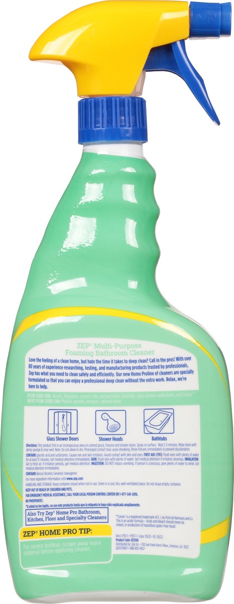 slide 5 of 9, Zep Multi Purpose Foaming Bathroom Cleaner 32 Ounces, 32 oz