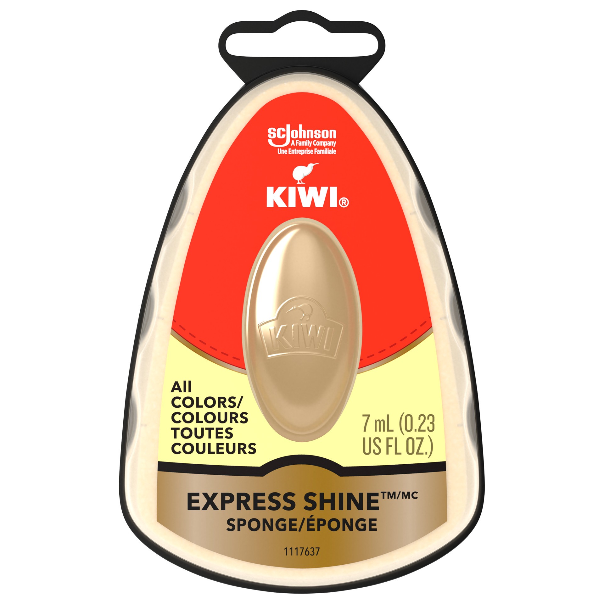 slide 1 of 5, KIWI Express Shine Sponge, All Colors, 0.23 oz, 0.20 fl oz