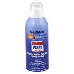 NeilMed Neil Cleanse Sterile Saline Solution Wound Wash 6.3 oz