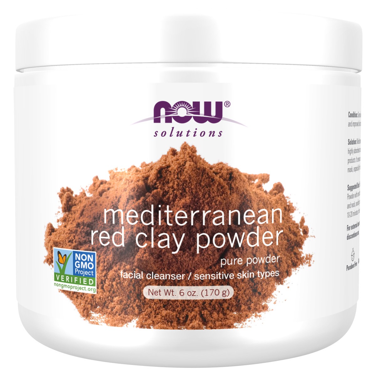 slide 1 of 5, NOW Solutions Mediterranean Red Clay Powder - 6 oz., 6 oz