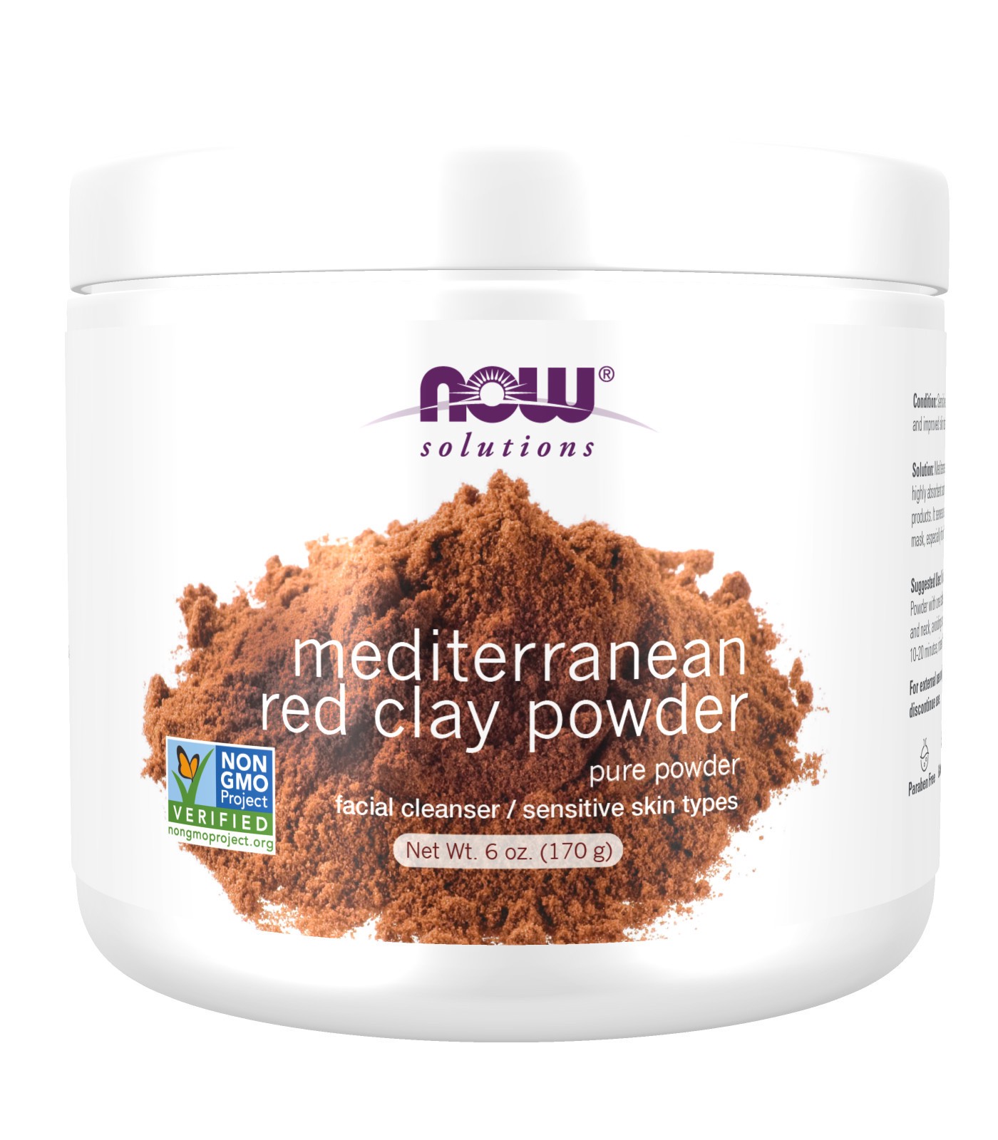 slide 1 of 5, NOW Solutions Mediterranean Red Clay Powder - 6 oz., 6 oz