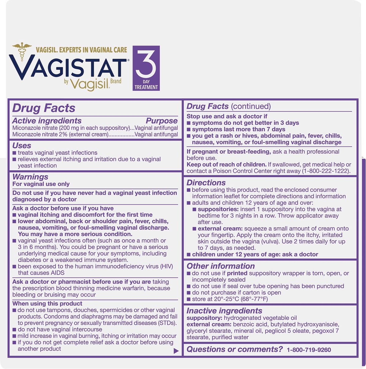 slide 3 of 7, Vagistat Vagisil 3 Day Treatment Vaginal Antifungal 1 ea, 3 ct