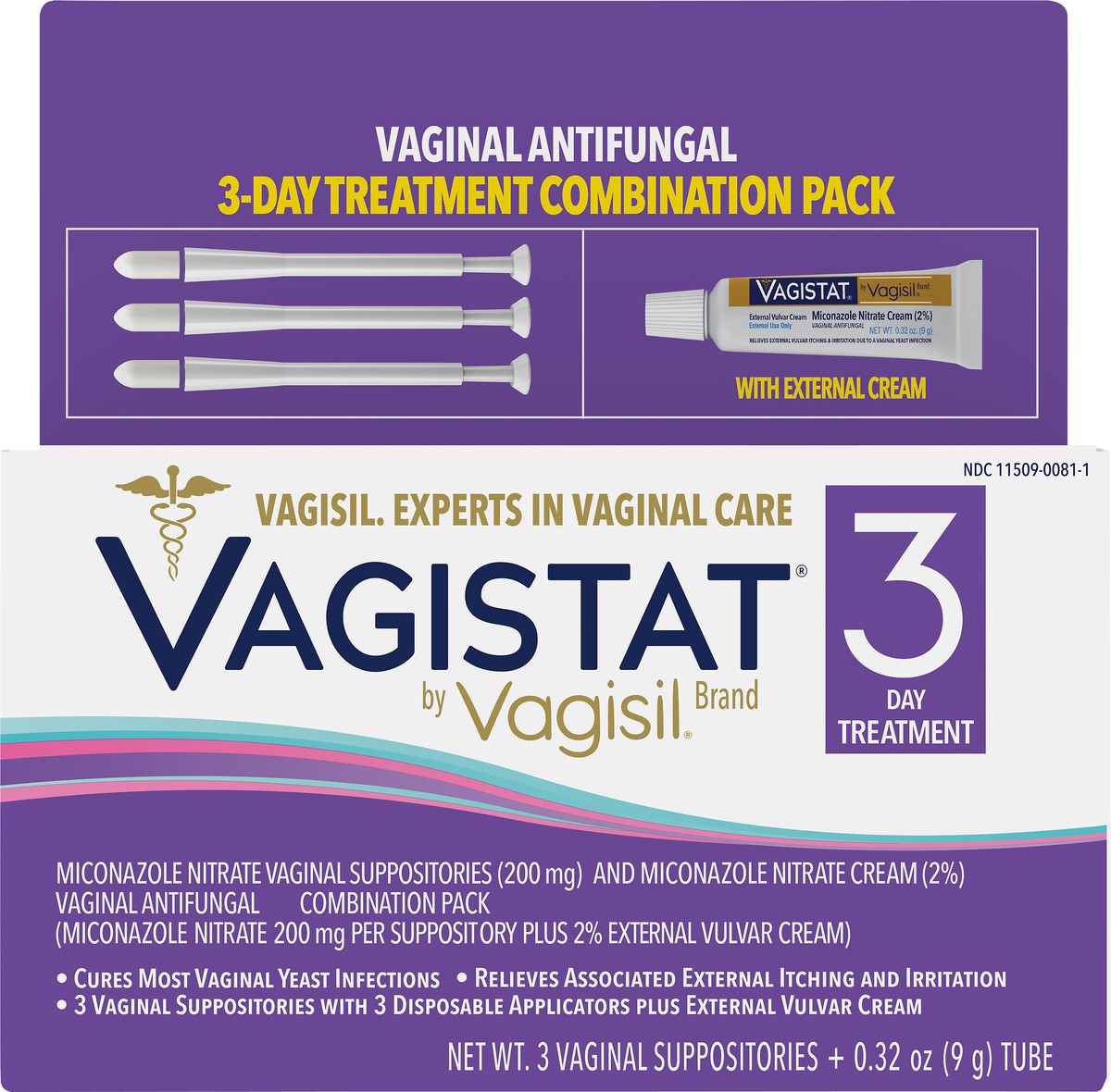 slide 4 of 7, Vagistat Vagisil 3 Day Treatment Vaginal Antifungal 1 ea, 1 ct