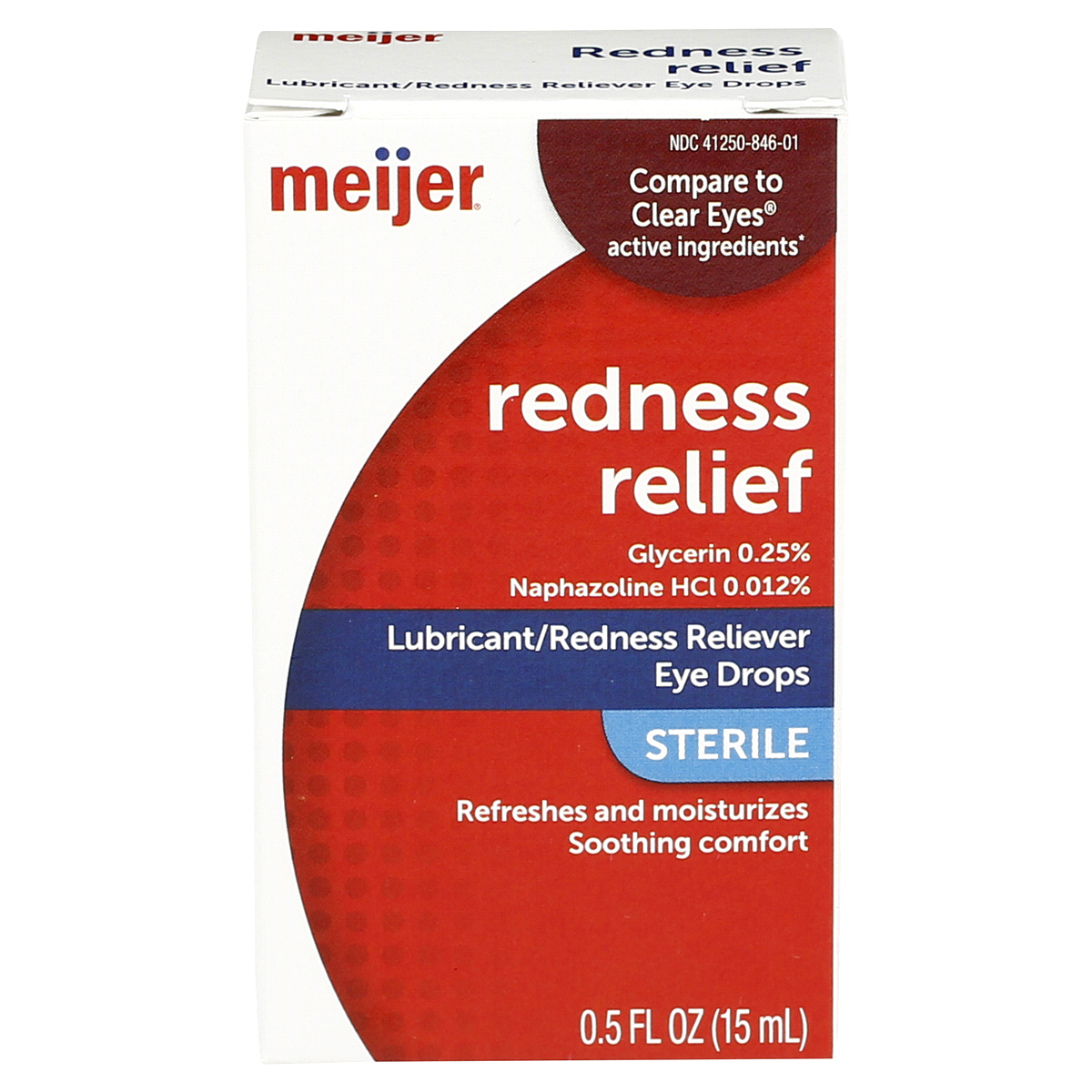 slide 1 of 13, Meijer Redness Relief Eye Drops, 0.5 oz