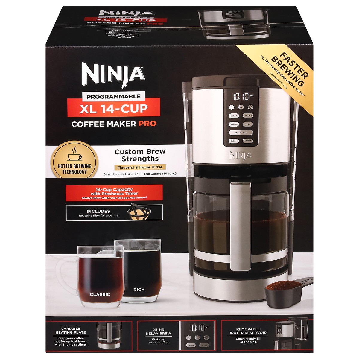 slide 1 of 10, Ninja 14-Cup XL Programmable Pro Coffee Maker, 1 ct