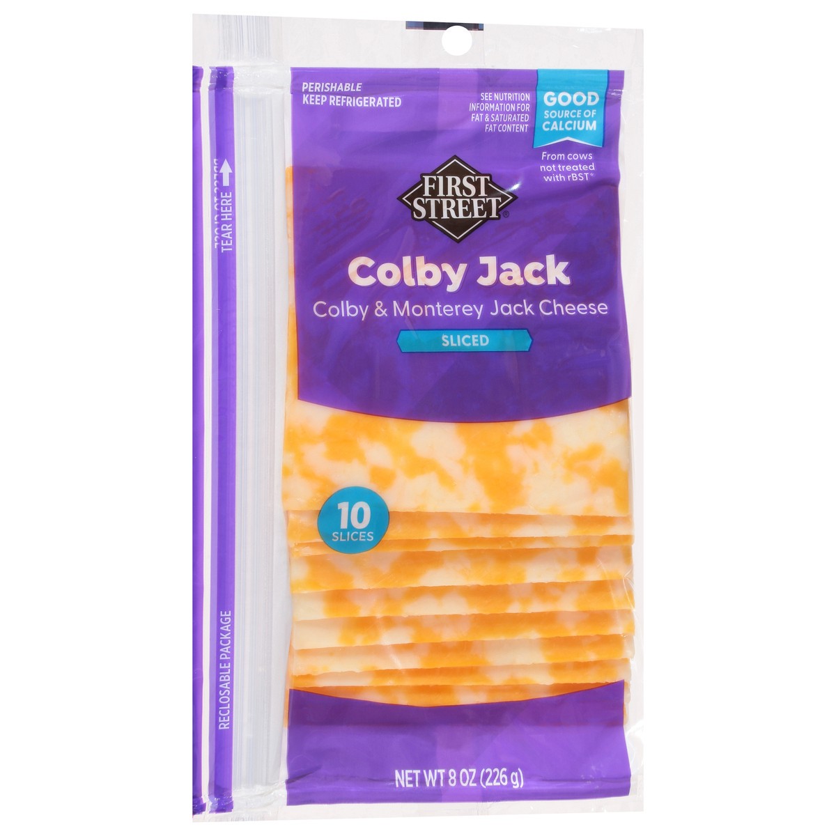 slide 2 of 4, First Street Sliced Colby Monterey Jack Cheese, 8 oz