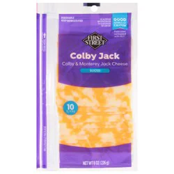 First Street Sliced Colby Monterey Jack Cheese