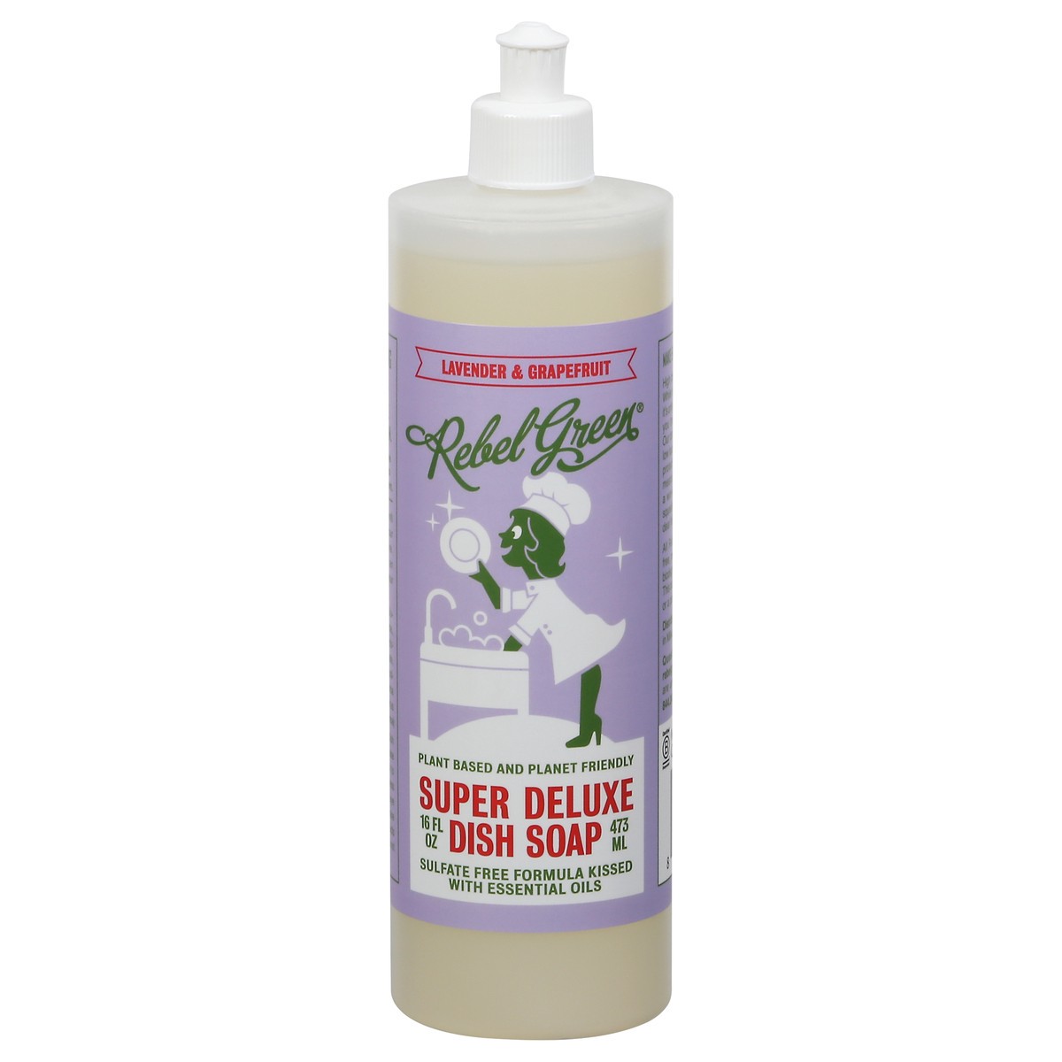 slide 5 of 12, Rebel Green Super Deluxe Lavender & Grapefruit Dish Soap 16 fl oz, 16 fl oz