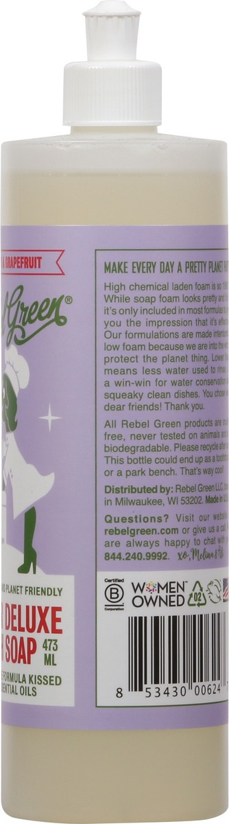 slide 2 of 12, Rebel Green Super Deluxe Lavender & Grapefruit Dish Soap 16 fl oz, 16 fl oz