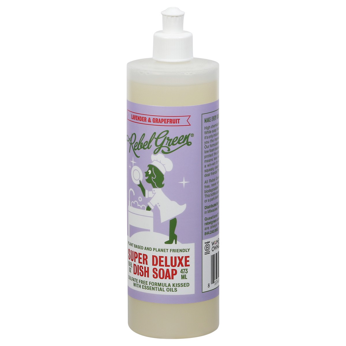 slide 9 of 12, Rebel Green Super Deluxe Lavender & Grapefruit Dish Soap 16 fl oz, 16 fl oz