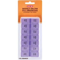 H-E-B Weekly AM & PM Pill Organizer