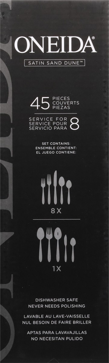 slide 4 of 11, Oneida Satin Sand Dune Premium Service for 8 Flatware 45 ea, 45 ct