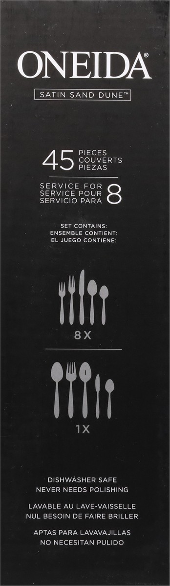 slide 9 of 11, Oneida Satin Sand Dune Premium Service for 8 Flatware 45 ea, 45 ct