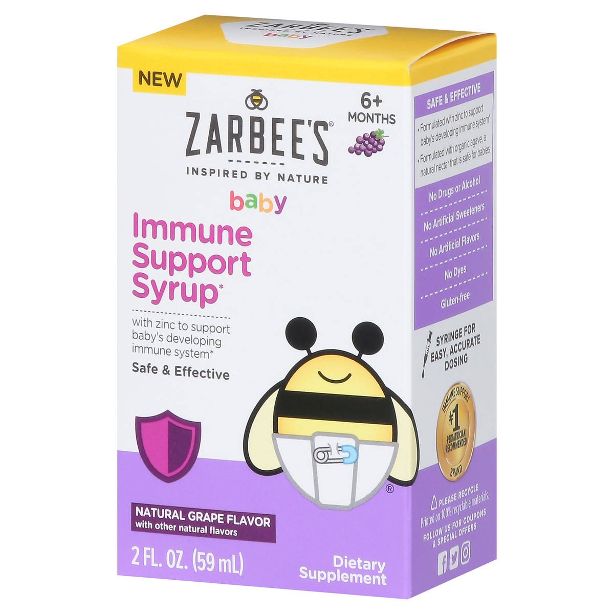 slide 7 of 9, Zarbee's Naturals Baby Immune Support Syrup 2 Fl. Oz, 2 fl oz