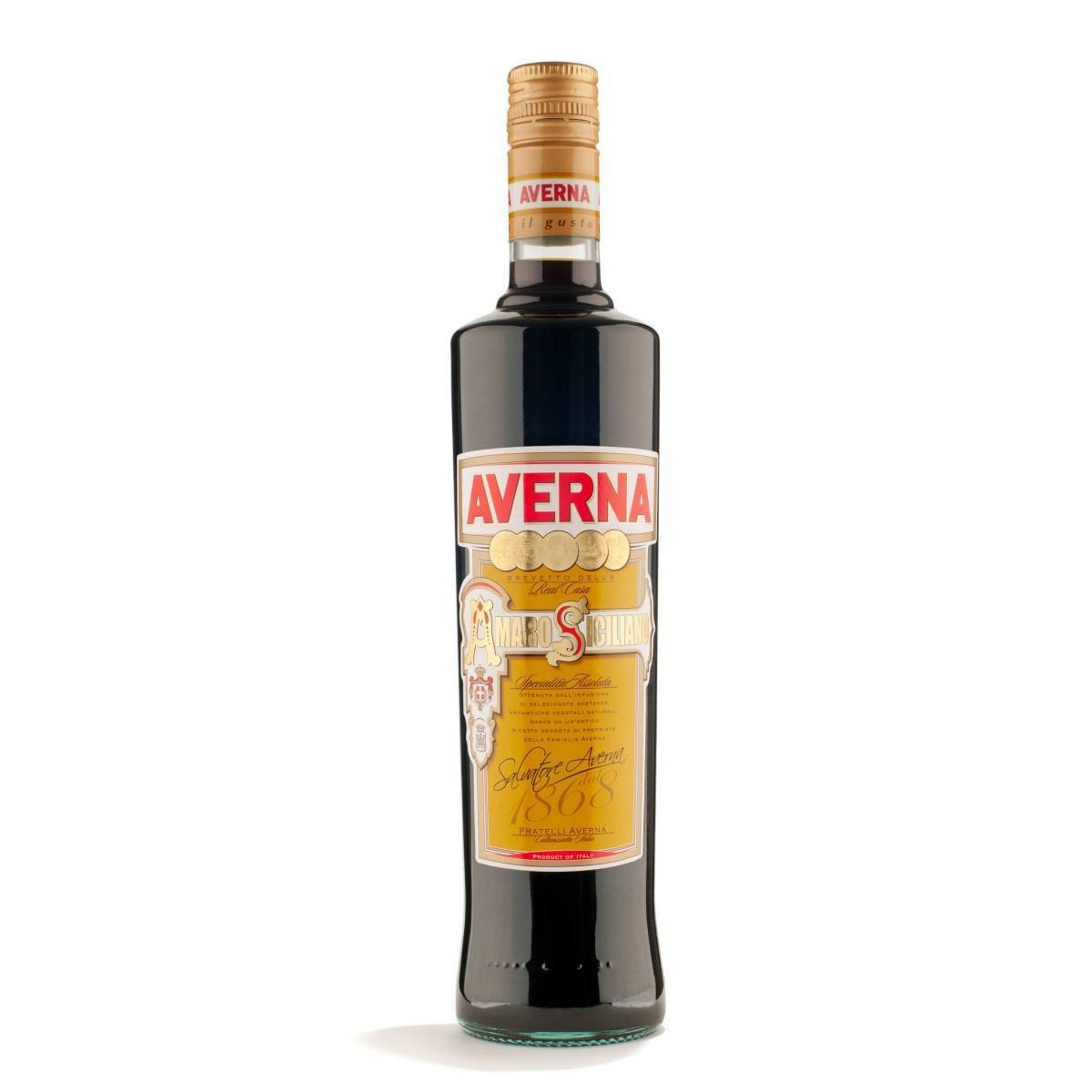 slide 1 of 1, Campari Averna Amaro Siciliano Liqueur Bottle, 750 ml