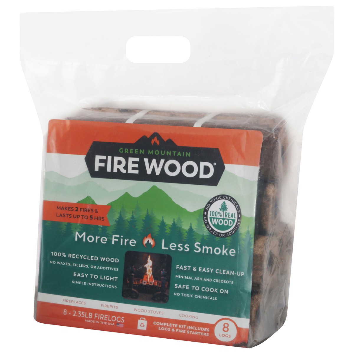slide 6 of 12, Green Mountain Firewood Log Firewood Pack With Starters. - 8 Count, 8 ct