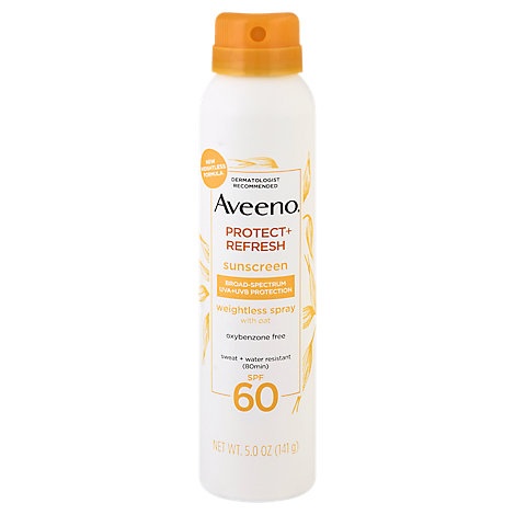 slide 1 of 1, Aveeno Protect & Restore Sunscreen Body Spray Spf, 60 x 5 oz