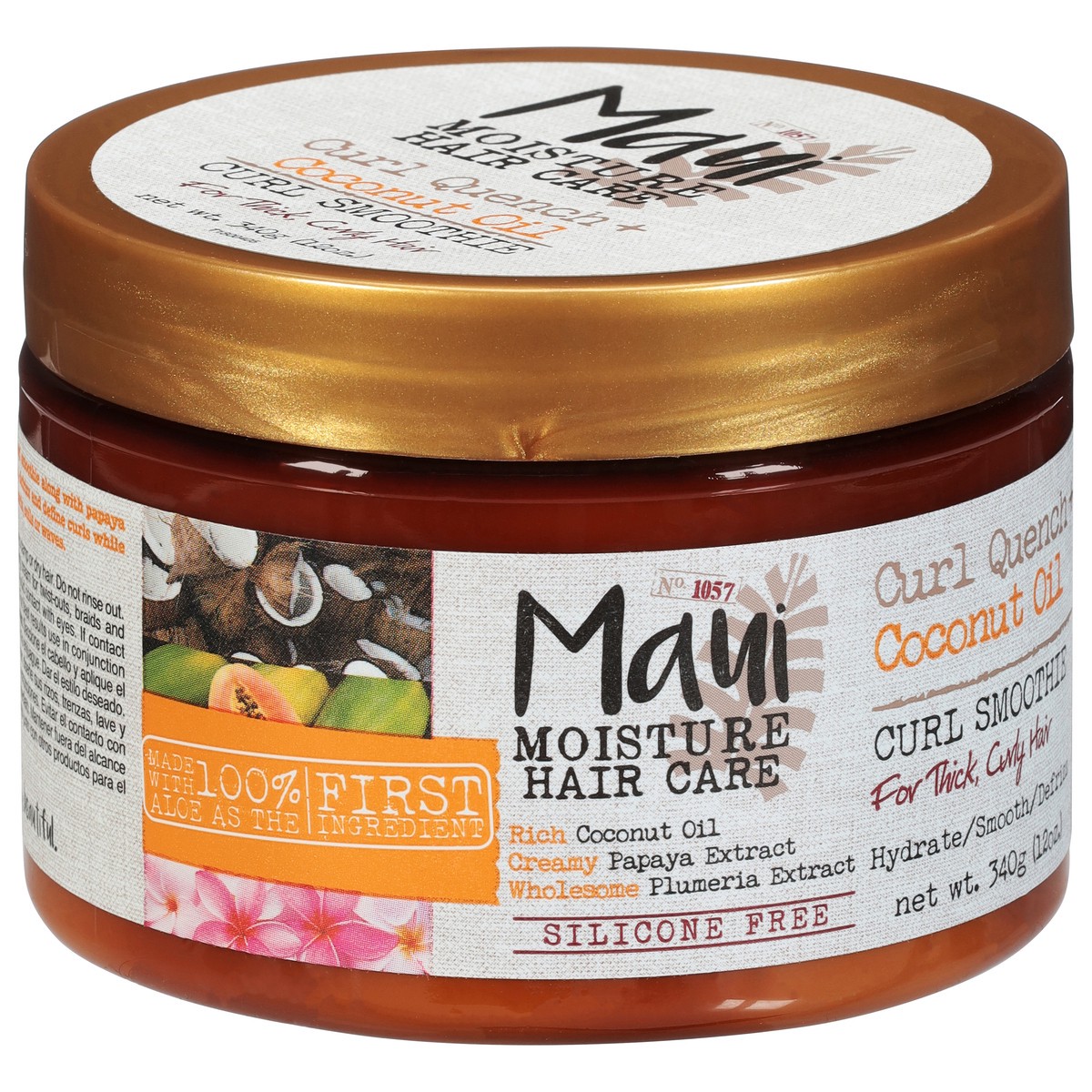 slide 4 of 9, Maui Moisture Coconut Oil Curl Quench Smoothie Curl Enhancer - 12oz, 12 oz