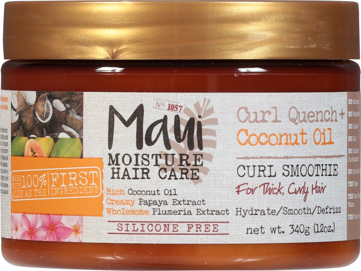 slide 7 of 9, Maui Moisture Coconut Oil Curl Quench Smoothie Curl Enhancer - 12oz, 12 oz