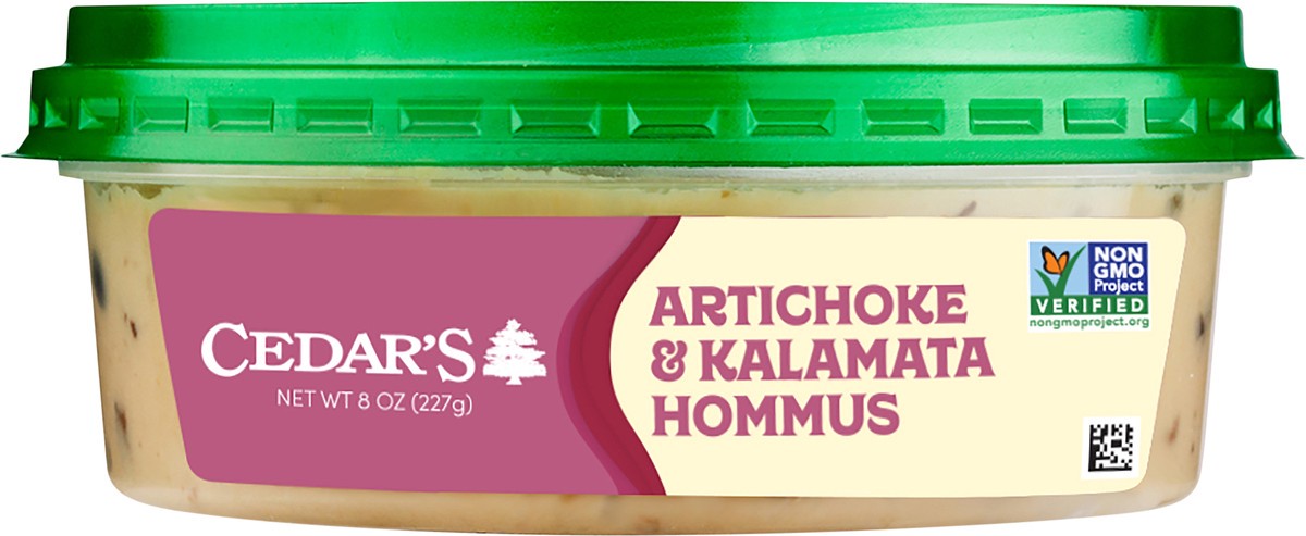 slide 2 of 4, Cedar's Artichoke Kalamata Hommus, 8 oz